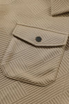 Beige Solid Textured Flap Pocket Buttoned Shacket | Available in 4 Colors