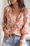 Floral Print Boho Blouse