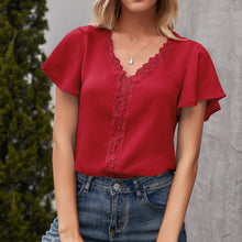  Loose Ruffle Short-sleeved Shirt