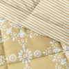 3-Piece Yellow and White Patterned Comforter Set