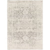 Area Rug -Distressed Oriental Style Light Grey / Beige in 3' x 5'