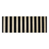 2' X 6' Black and Tan Wide Stripe Washable Runner Rug