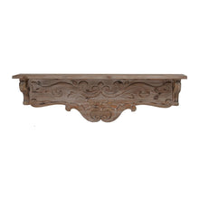  Floral Carved Wooden Wall Shelf