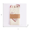 Cream and Red Striped Tablecloth Set | Available in 3 Colors