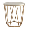 23" Champagne Manufactured Wood and Iron Round End Table