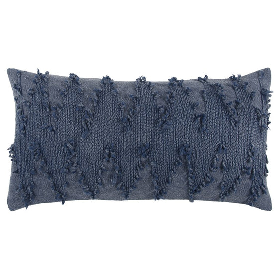 Navy Blue Twisted Chevron Pattern Throw Pillow