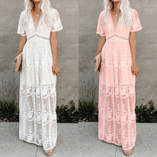  Lace Embroidered Lined Maxi Sundress