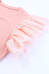 Pink Ruffle Ribbed Knit Top | Available in 3 Colors