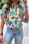 Multicolor Abstract Print Blouse