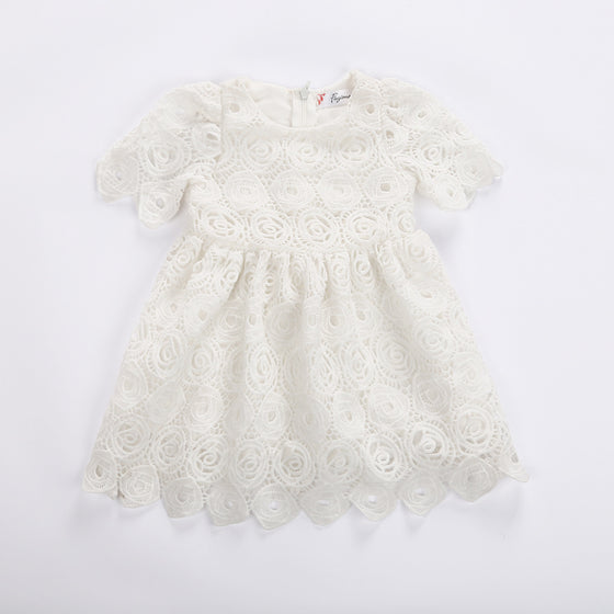 White Rose Lace Blessing Dress | Available in Several Sizes