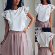  Laced Sleeved White Shirt