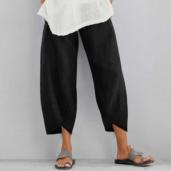 Cotton Wide-leg Casual Pants for Women