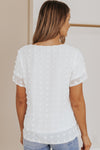 White Swiss Dot Summer Top