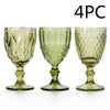 Vintage Style Stained Glass Embossed Goblet