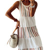 Women's contrast color sleeveless dress women