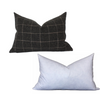 Black Plaid Pillow Covers -Set of 2 | Available in Several Sizes