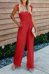 Smocked Ruffled Wide Leg Jumpsuit | Available in 5 Colors