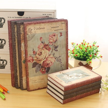 Creative retro European student hardcover notebook diary