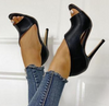 Ashley High Heel Sandals in Black