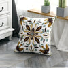 Cotton Crewel Work Embroidered Throw Pillow -18" x 18"