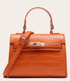 Croc Patent Leather Handbag