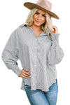 Light Blue Striped Button-up Shirt | Available in 3 Colors