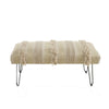 47" Ivory Upholstered Bench