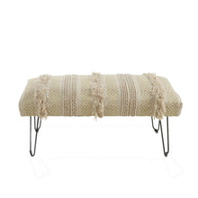  47" Ivory Upholstered Bench