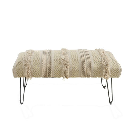 47" Ivory Upholstered Bench