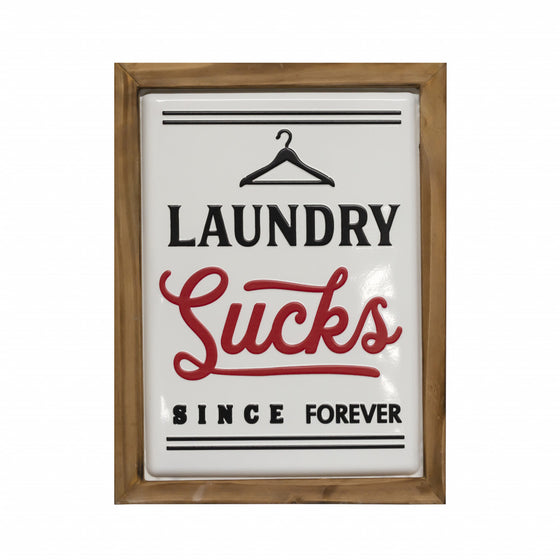 Framed Laundry Sucks Sign