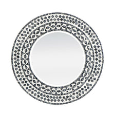  24" Round Capiz Framed Mirror