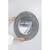 24" Round Capiz Framed Mirror