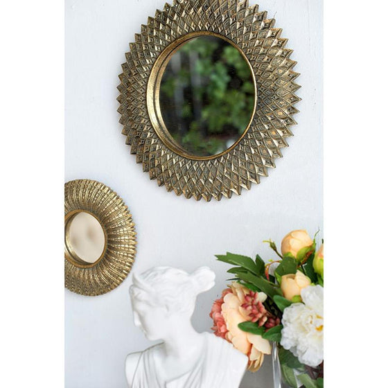 13" Mirror in Gold Finish