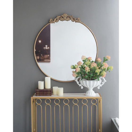 36 X 39" Gold Dia Mirror | Available in 2 Colors