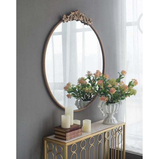 36 X 39" Gold Dia Mirror | Available in 2 Colors