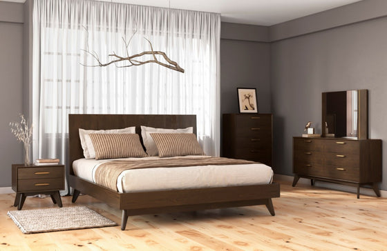 Modrest Novak Modern Dark Oak Eastern King Bed