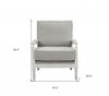 35" Gray Linen and Light Oak Solid Color Club Chair