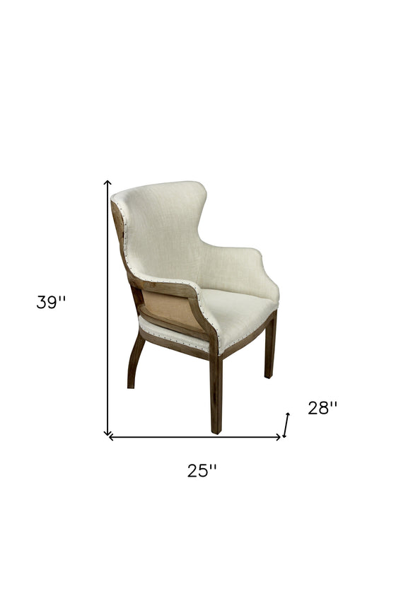 25" Natural Solid Color Armchair