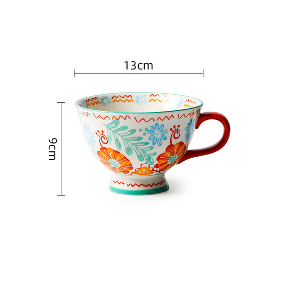 Color Retro Ceramic Coffee Cup