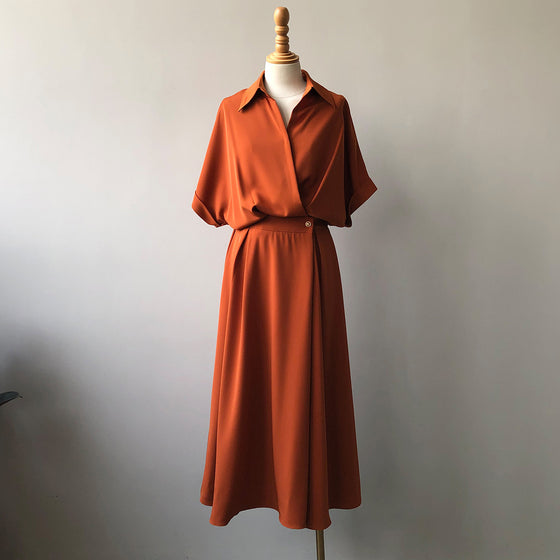 Simple Mid-length Shirt Dress