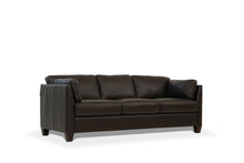  81" Chocolate Leather Sofa