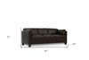 81" Chocolate Leather Sofa