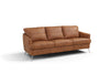 81" Camel Leather Sofa