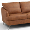 81" Camel Leather Sofa