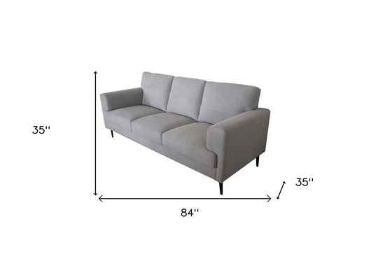 84" Light Gray Linen Sofa