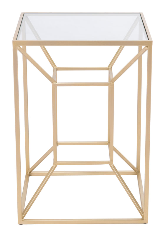 Canyon Side Table in Gold