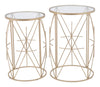 Hadrian Side Table Set Gold