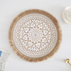 Braided Jute Placemat with Decorative Round Fringe Edge | Available in 10 Styles