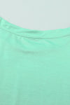 Ombre Green Short Sleeve Crew Neck T-Shirt with Pocket