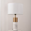 Luxury Marble Table Lamp with Drum Shade